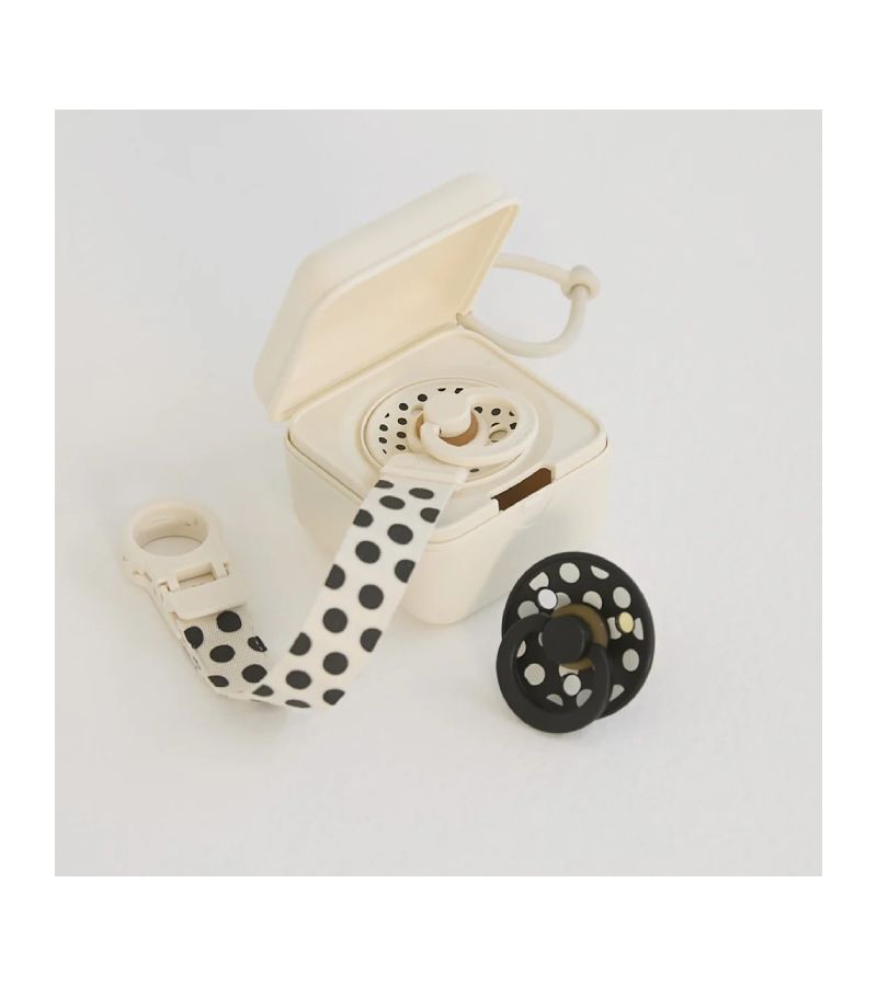 Κλιπ Πιπίλας BIBS Loop STUDIO Polka - Ivory/Black 950134216