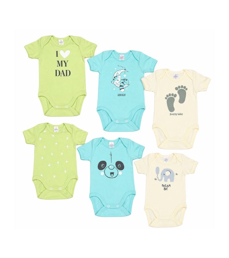 Κοντομάνικο εσώρουχο PRETTY BABY Χρωματιστό Unisex Good Night 34866 1τμχ