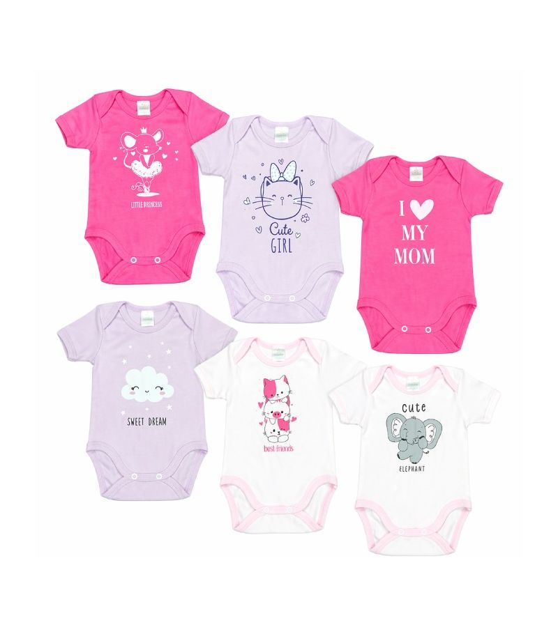Κοντομάνικο εσώρουχο PRETTY BABY Χρωματιστό Girl Mom 34896 1τμχ