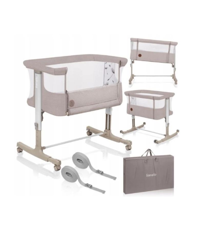Βρεφικό Κρεβατάκι CASA BABY Lumi White μαζί με Πολυκαρότσι BEBE STARS NAMMAS Δώρο Λίκνο LIONELO Aurora