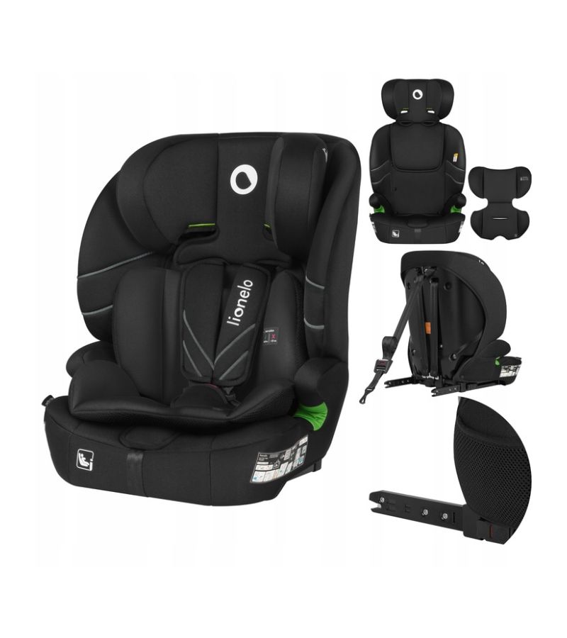 Lionelo Levi Fix i-size Κάθισμα Αυτοκινήτου 76cm-150cm Black Carbon