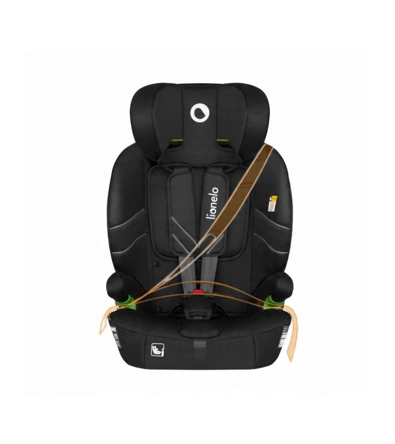Lionelo Levi Fix i-size Κάθισμα Αυτοκινήτου 76cm-150cm Black Carbon