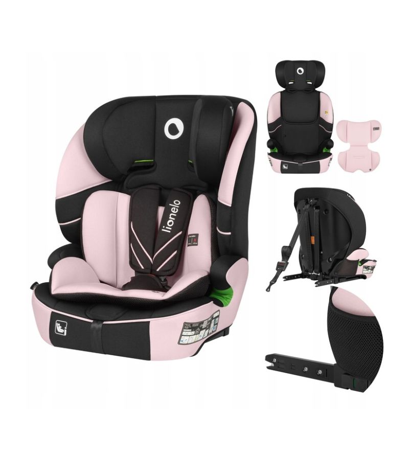 Lionelo Levi Fix i-size Κάθισμα Αυτοκινήτου 76cm-150cm Pink Baby