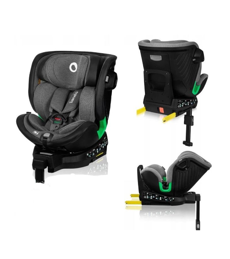 Κάθισμα Αυτοκινήτου Lionelo Harmony i-Size (40-150 cm) isofix Gray Graphite Leather
