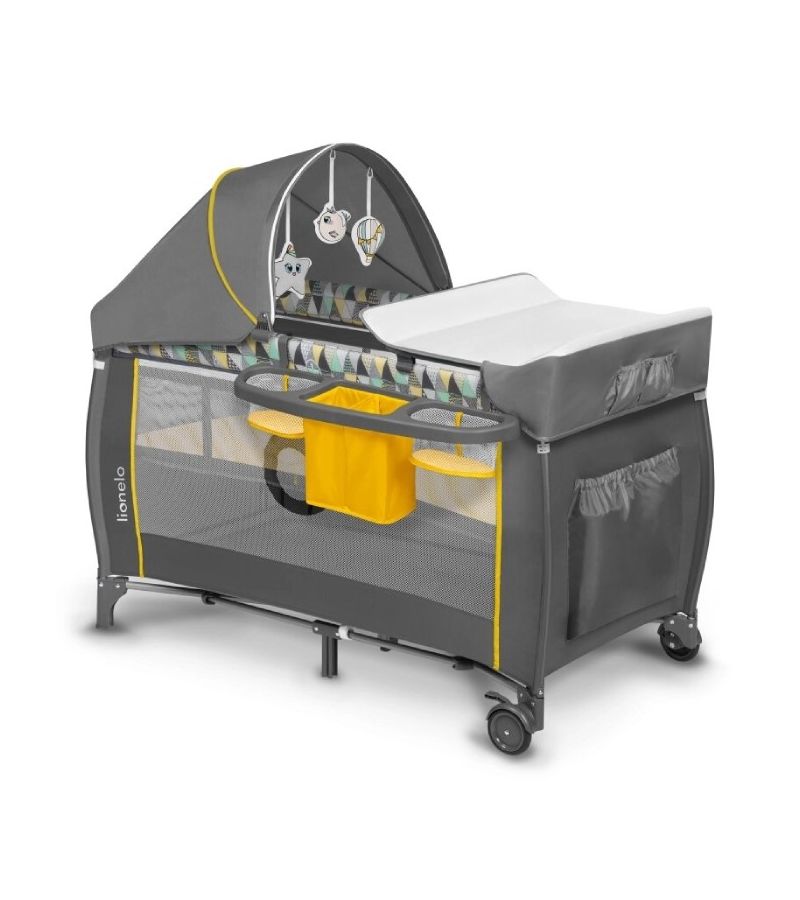  Παρκοκρέβατο LIONELO Sven Plus Yellow Scandi