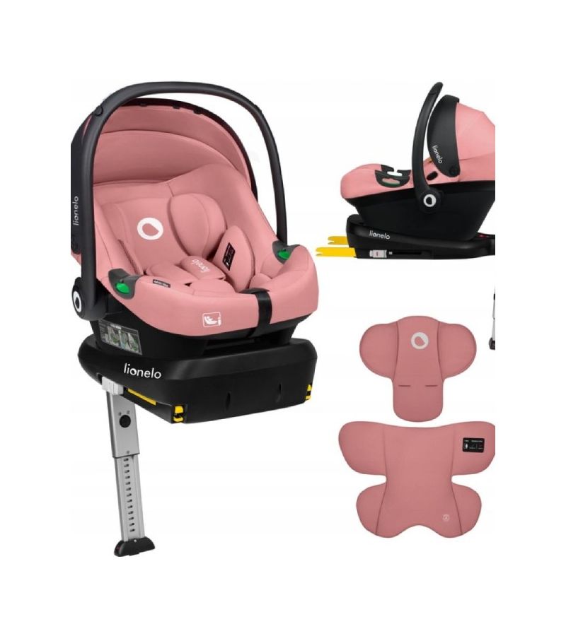 Lionelo Astrid i-Size set κάθισμα αυτοκινήτου 40-87cm & βάση isofix Pink Coral