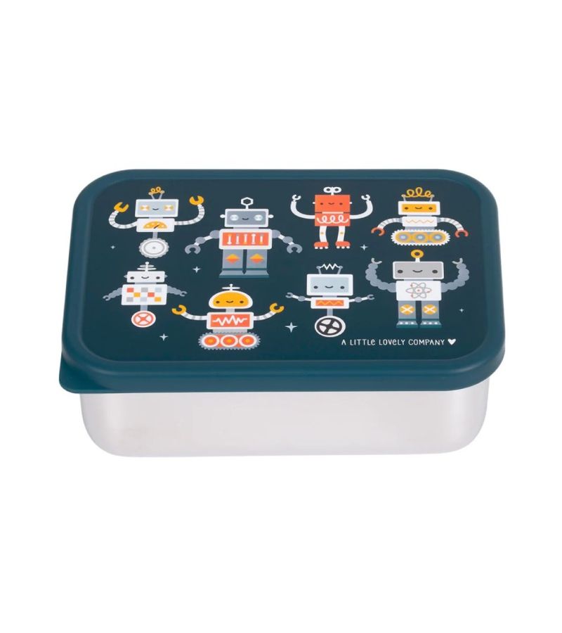 Δοχείο φαγητού από ανοξείδωτο ατσάλι A LITTLE LOVELY COMPANY 900ml Robots LBSSRO59