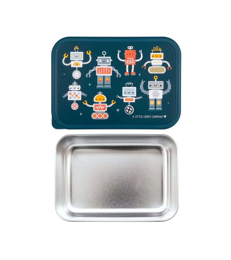 Δοχείο φαγητού από ανοξείδωτο ατσάλι A LITTLE LOVELY COMPANY 900ml Robots LBSSRO59