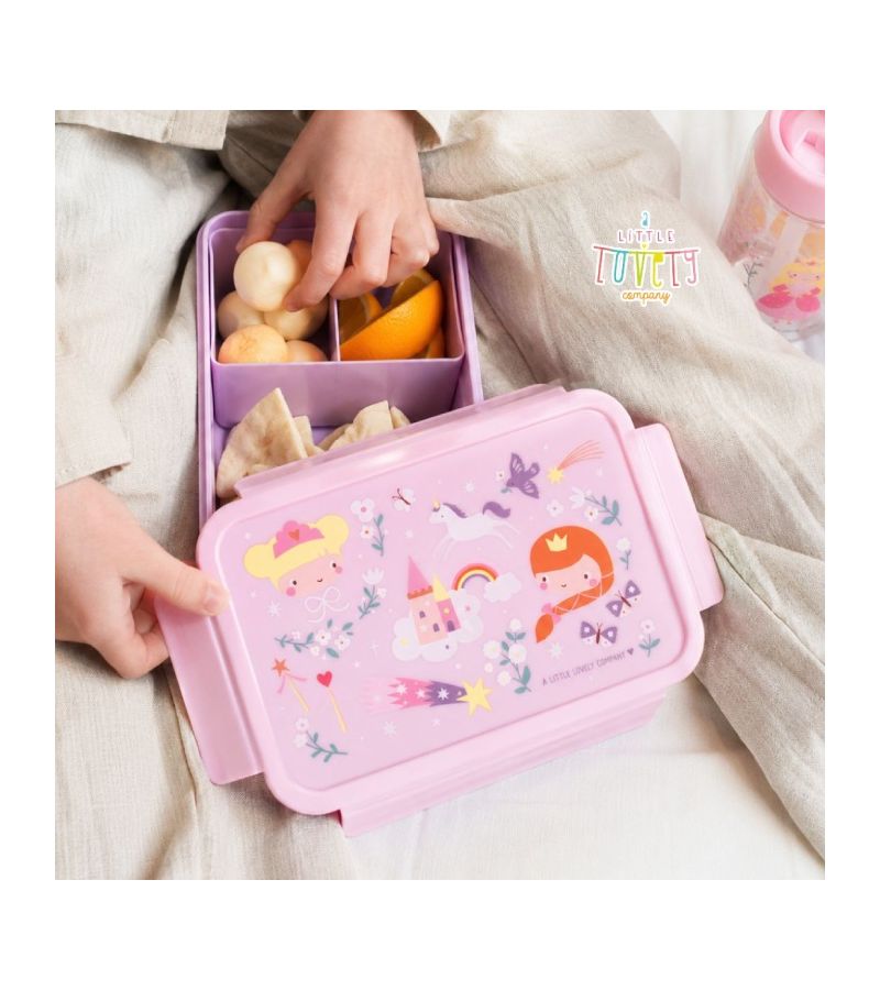 Δοχείο φαγητού Bento Lunch box με χωρίσματα 1,2L Princesses A LITTLE LOVELY COMPANY BBPRPU81
