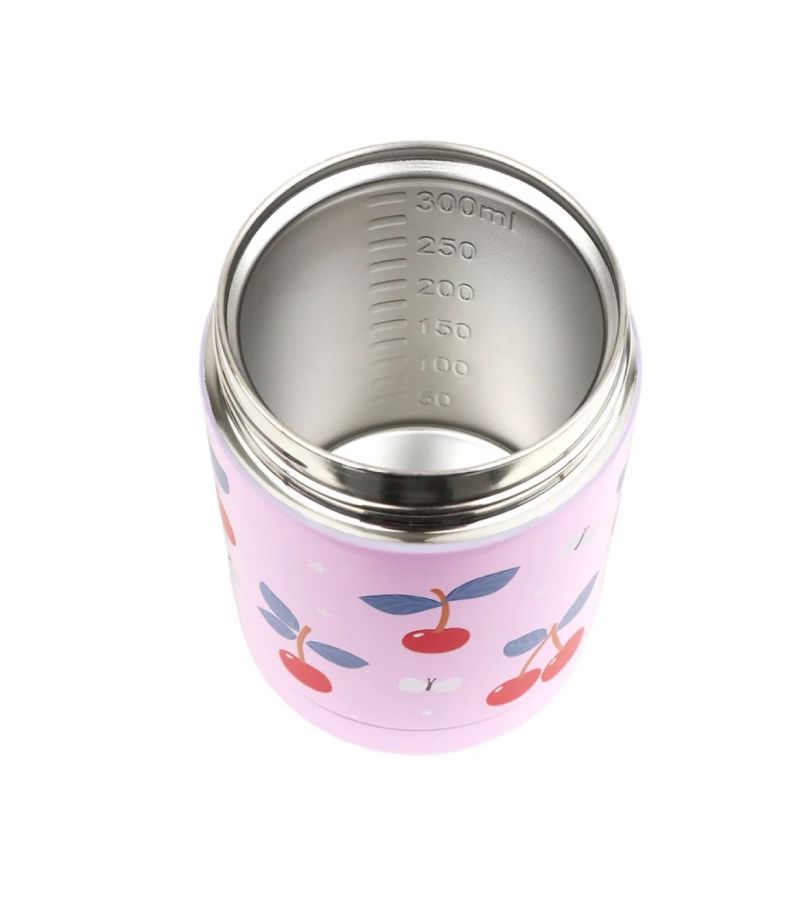Θερμός φαγητού A little lovely company από ανοξείδωτο ατσάλι 300ml Cherries SSFJCH01