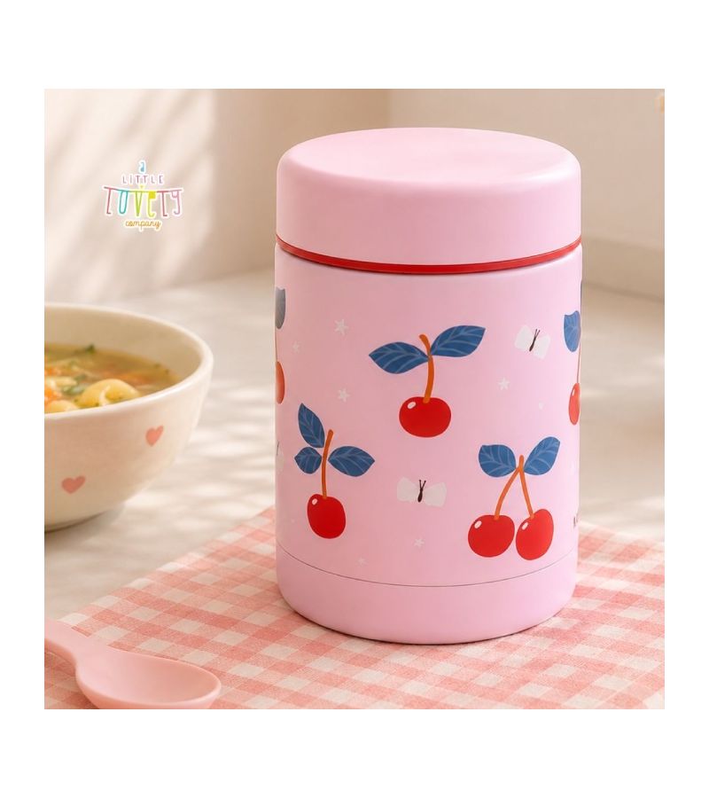 Θερμός φαγητού A little lovely company από ανοξείδωτο ατσάλι 300ml Cherries SSFJCH01