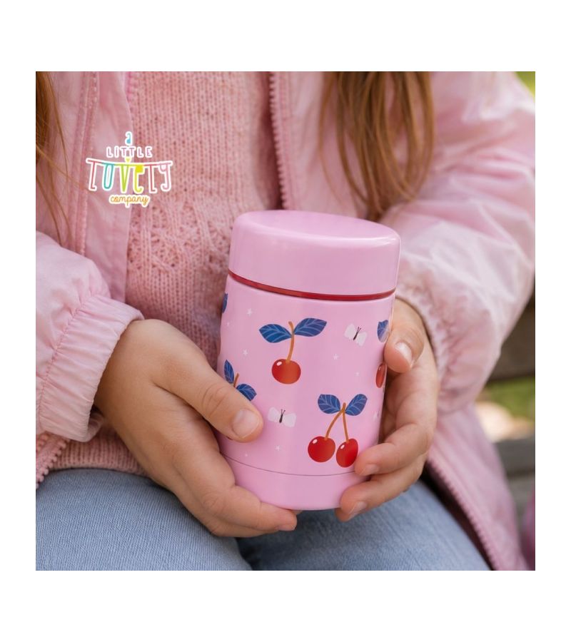 Θερμός φαγητού A little lovely company από ανοξείδωτο ατσάλι 300ml Cherries SSFJCH01