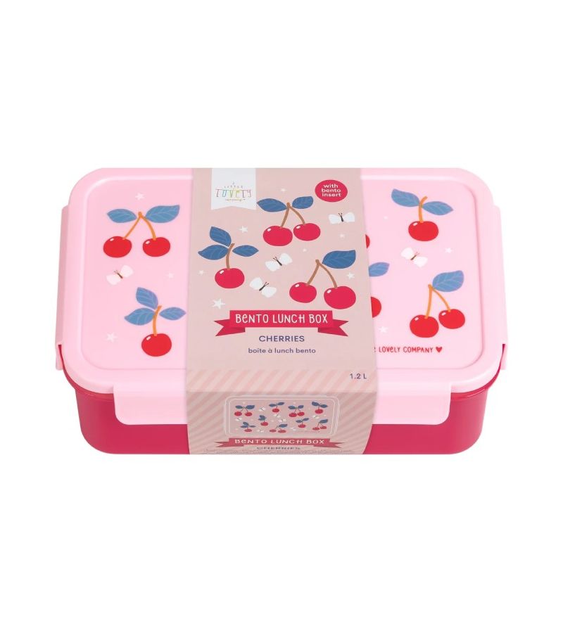 Δοχείο φαγητού Bento Lunch box με χωρίσματα 1,2L Cherries A LITTLE LOVELY COMPANY BBCHPI78