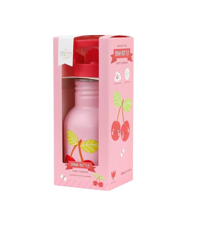 A little lovely company Μπουκάλι από Ανοξείδωτο Ατσάλι 350ml Happy cherries DBSMHC111