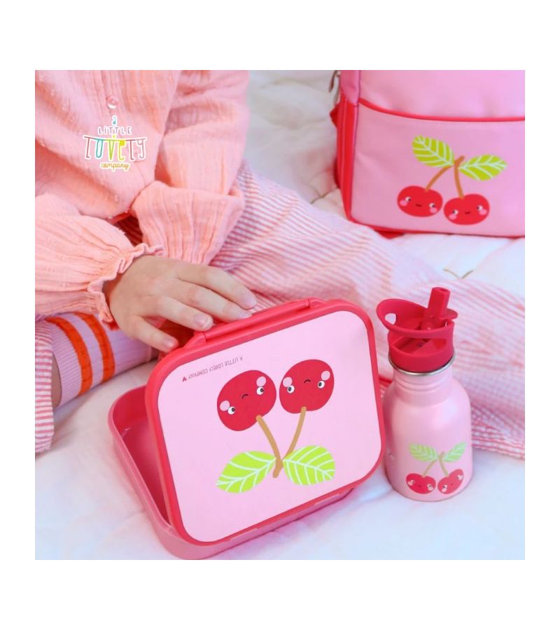 A little lovely company Μπουκάλι από Ανοξείδωτο Ατσάλι 350ml Happy cherries DBSMHC111
