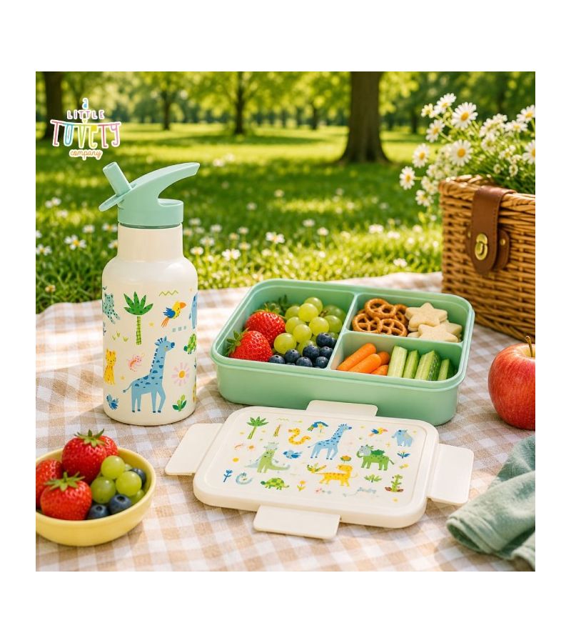Δοχείο φαγητού Bento Lunch box με χωρίσματα 1,2L Jungle A LITTLE LOVELY COMPANY BBJUMI83