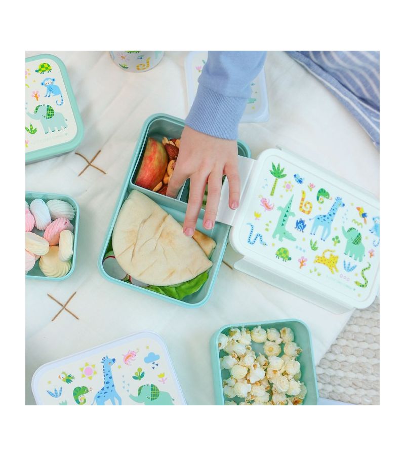 Δοχείο φαγητού Bento Lunch box με χωρίσματα 1,2L Jungle A LITTLE LOVELY COMPANY BBJUMI83