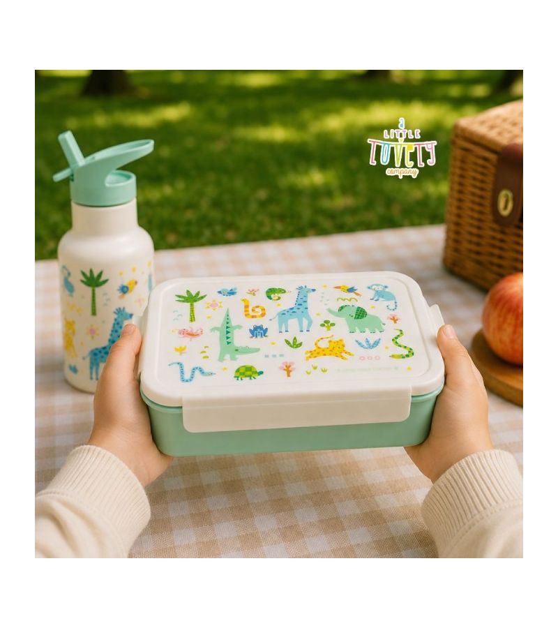 Δοχείο φαγητού Bento Lunch box με χωρίσματα 1,2L Jungle A LITTLE LOVELY COMPANY BBJUMI83