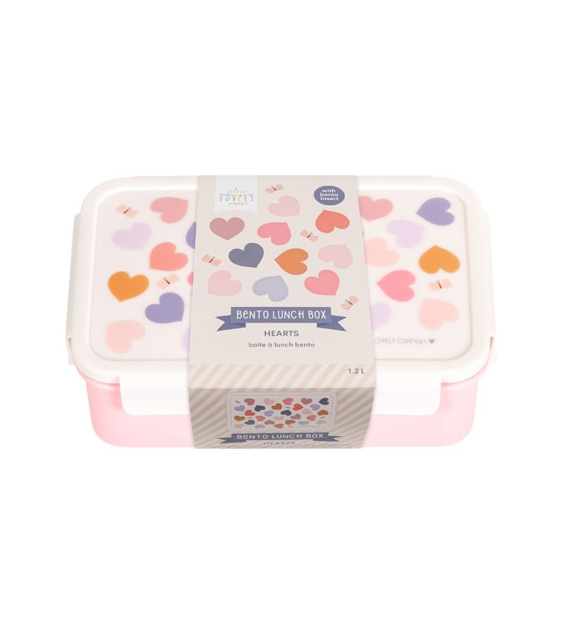 Δοχείο φαγητού Bento Lunch box με χωρίσματα 1,2L Hearts A LITTLE LOVELY COMPANY BBHEMU80