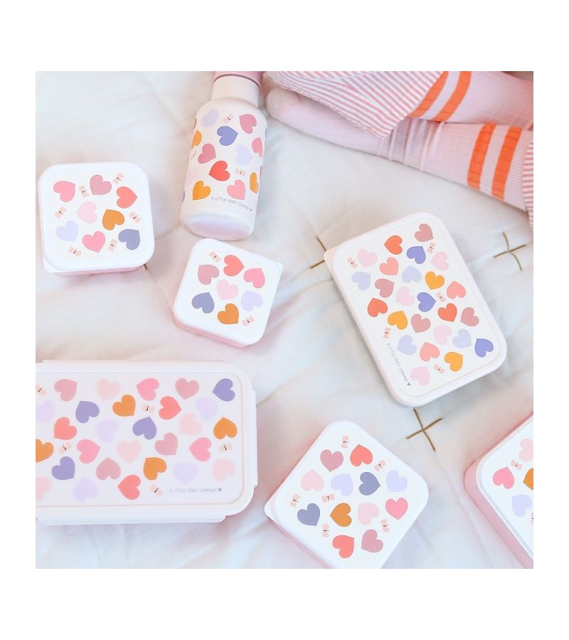 Δοχείο φαγητού Bento Lunch box με χωρίσματα 1,2L Hearts A LITTLE LOVELY COMPANY BBHEMU80