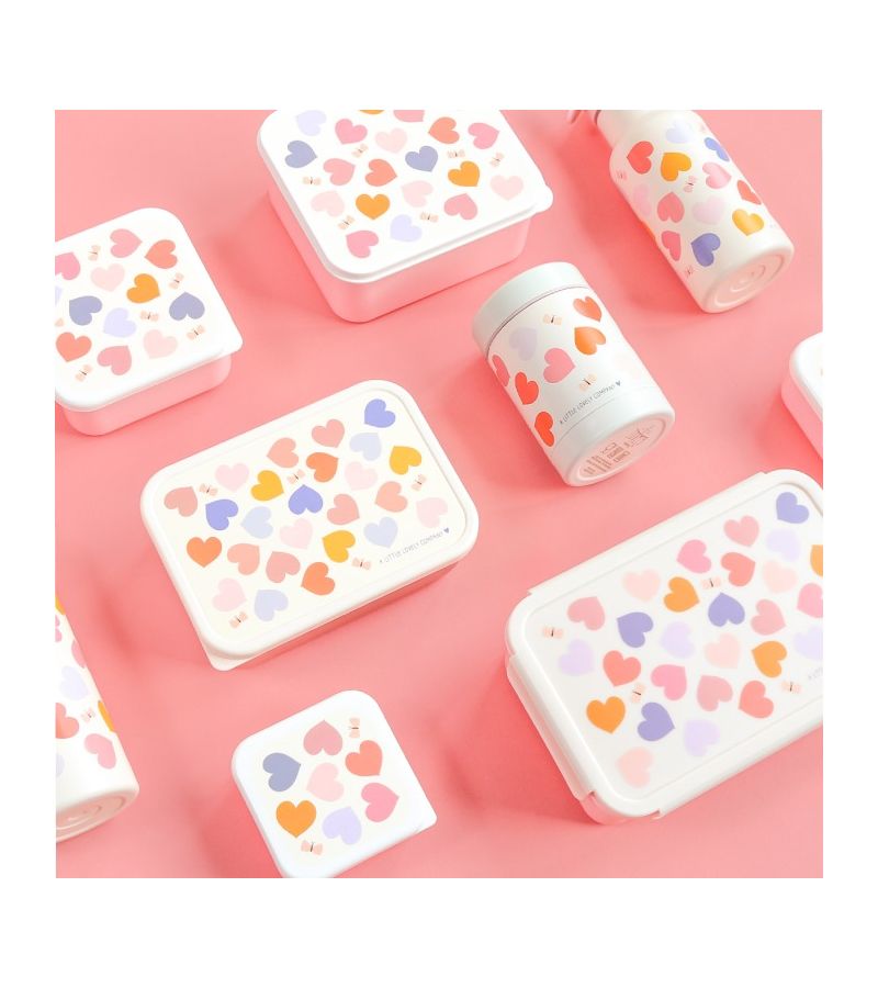 Δοχείο φαγητού Bento Lunch box με χωρίσματα 1,2L Hearts A LITTLE LOVELY COMPANY BBHEMU80