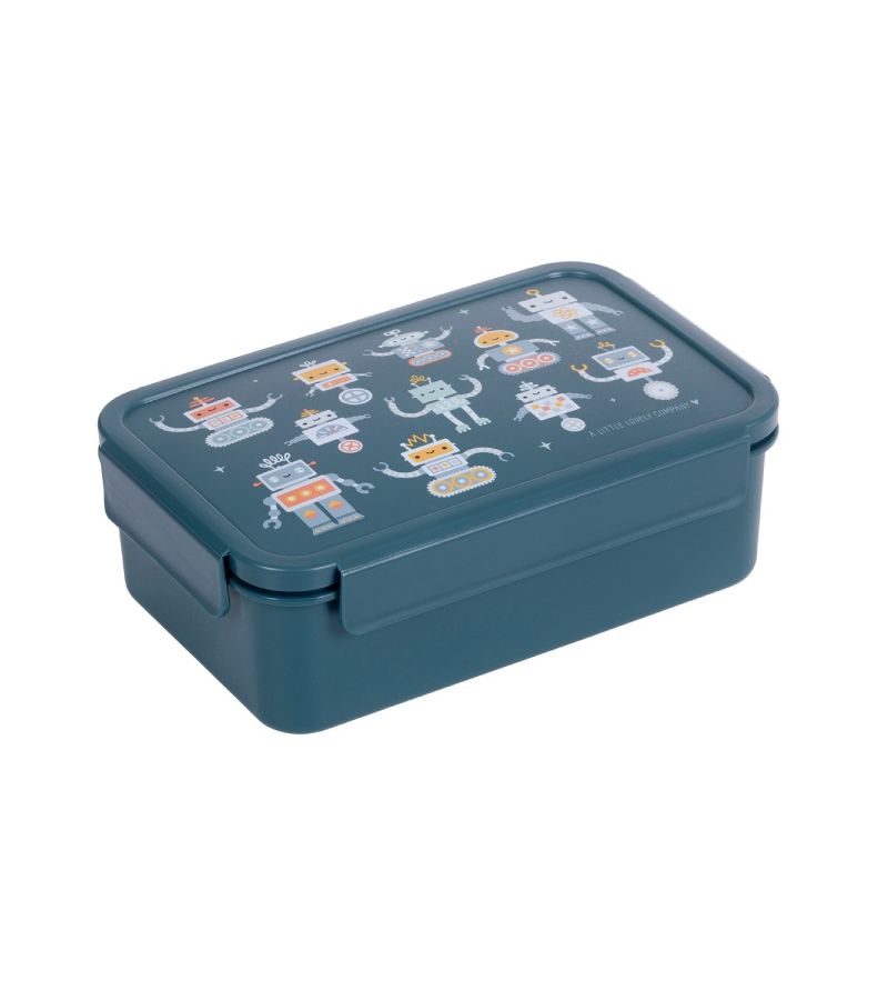 Δοχείο φαγητού Bento Lunch box με χωρίσματα 1,2L Robots A LITTLE LOVELY COMPANY BBROBU82