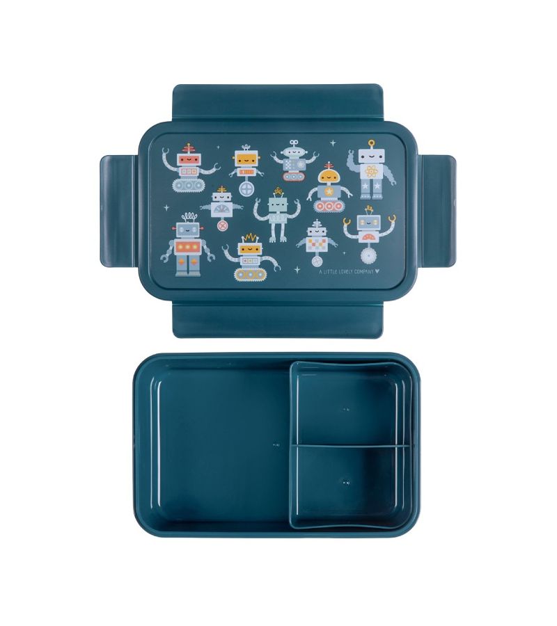 Δοχείο φαγητού Bento Lunch box με χωρίσματα 1,2L Robots A LITTLE LOVELY COMPANY BBROBU82