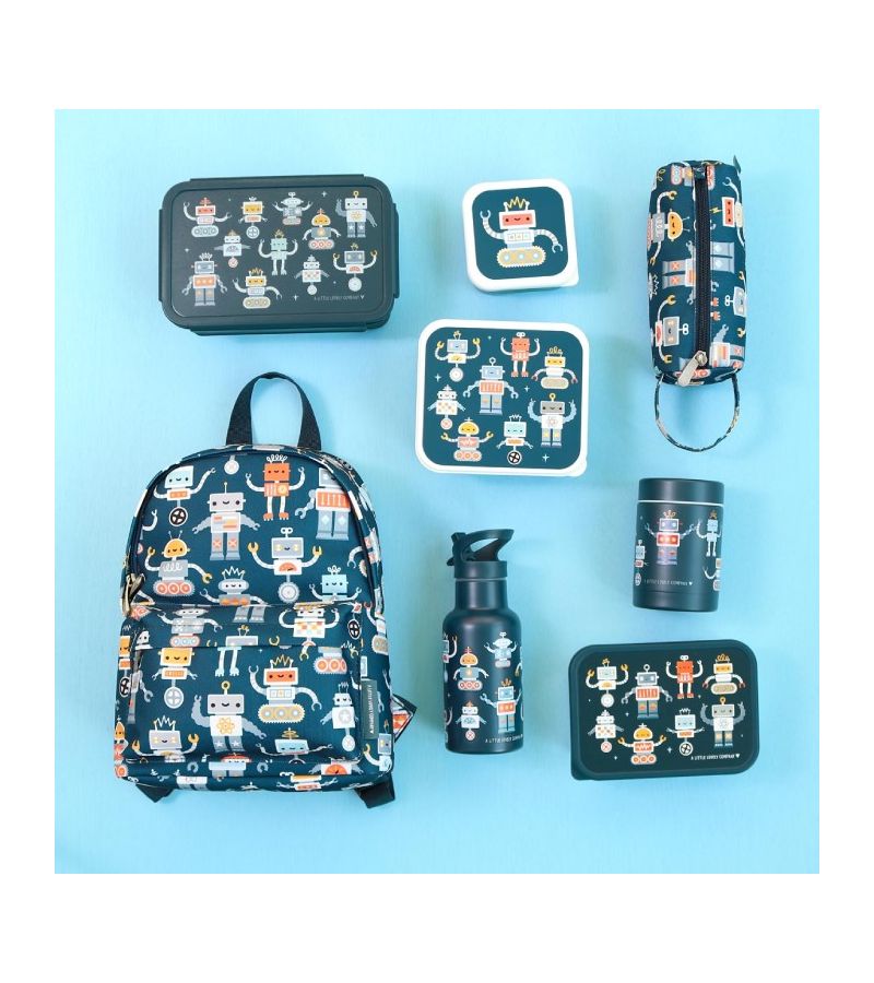 Δοχείο φαγητού Bento Lunch box με χωρίσματα 1,2L Robots A LITTLE LOVELY COMPANY BBROBU82