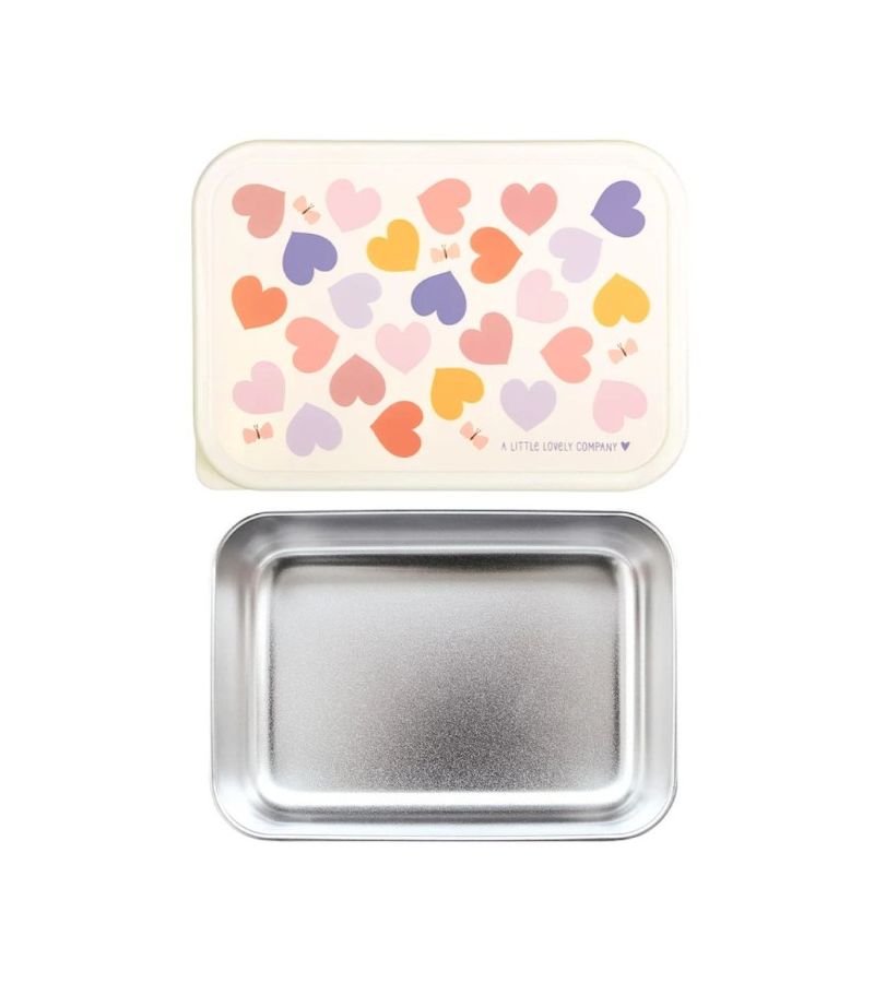 Δοχείο φαγητού από ανοξείδωτο ατσάλι A LITTLE LOVELY COMPANY 900ml Hearts LBSSHE57