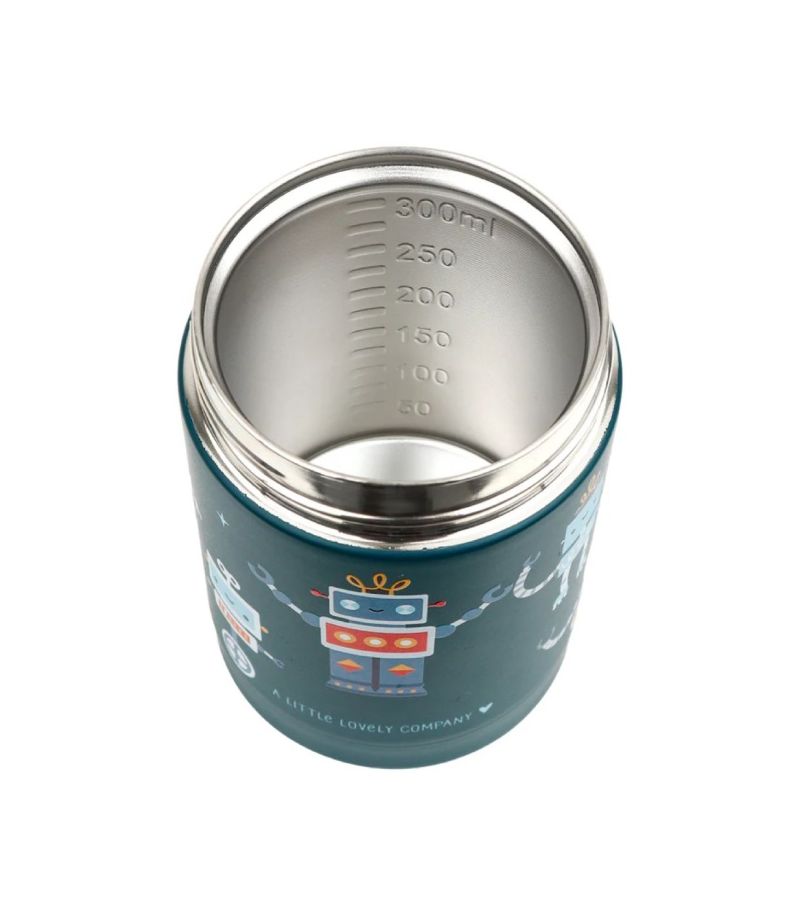 Θερμός φαγητού A little lovely company από ανοξείδωτο ατσάλι 300ml Robots SSFJRO07