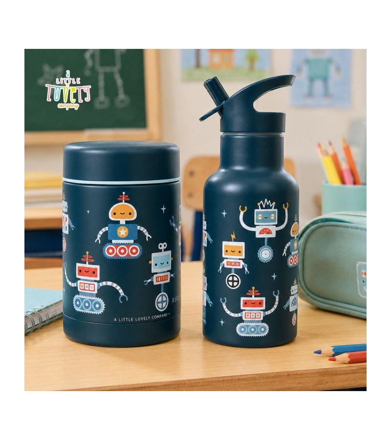 Θερμός φαγητού A little lovely company από ανοξείδωτο ατσάλι 300ml Robots SSFJRO07