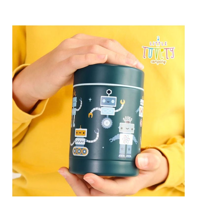 Θερμός φαγητού A little lovely company από ανοξείδωτο ατσάλι 300ml Robots SSFJRO07
