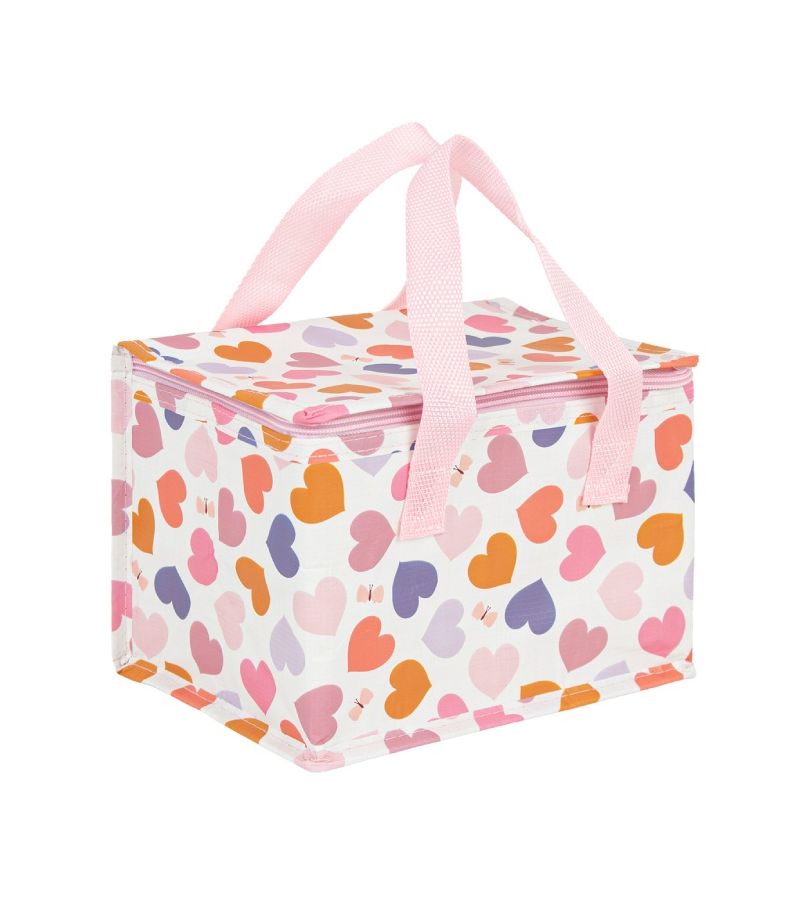 A LITLE LOVELY COMPANY Τσαντάκι μεταφοράς φαγητού 23x16x16 Hearts CBHEMU36