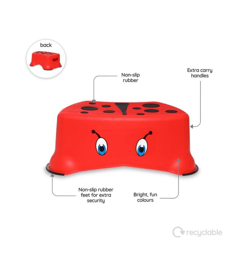 Σκαλοπάτι Βοηθητικό Τουαλέτας My Little Step Stool Πασχαλίτσα Κόκκινη MLSS-LB