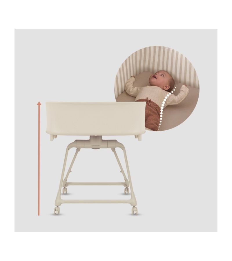 Lionelo Maddie Set Λίκνο-Ρηλάξ & Καρεκλάκι Φαγητού 3 σε 1 Beige