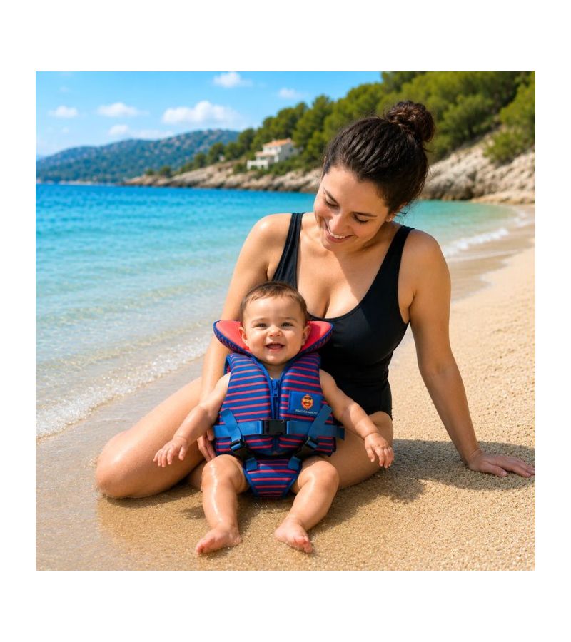 Παιδικό Γιλέκο Κολύμβησης MARCUS & MARCUS Neoprene 2 σε 1 με Υποστήριξη Κεφαλής 1-3 ετών Marcus Λιονταράκι