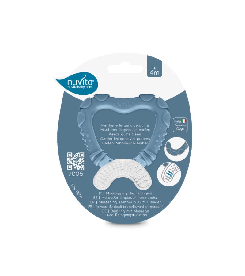 NUVITA Μασητικό Οδοντοφυΐας 7006 Powder Blue 4m+ NU-IBOC0033