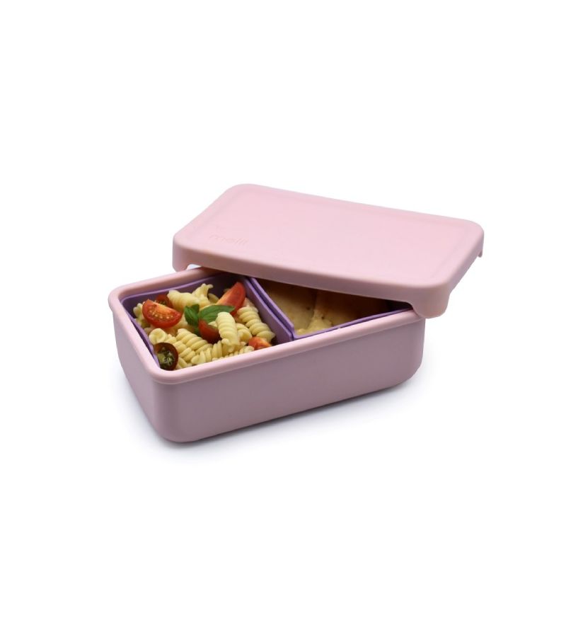 Melii – Bento Σιλικόνης 2 Θέσεων 700ml Pink/Purple MEL22300
