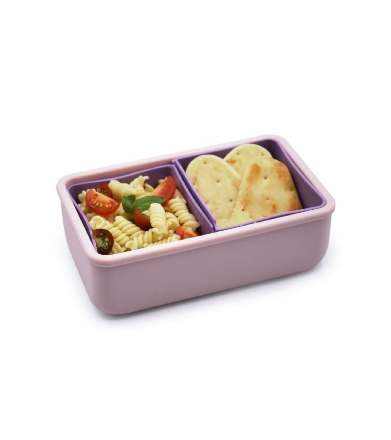 Melii – Bento Σιλικόνης 2 Θέσεων 700ml Pink/Purple MEL22300