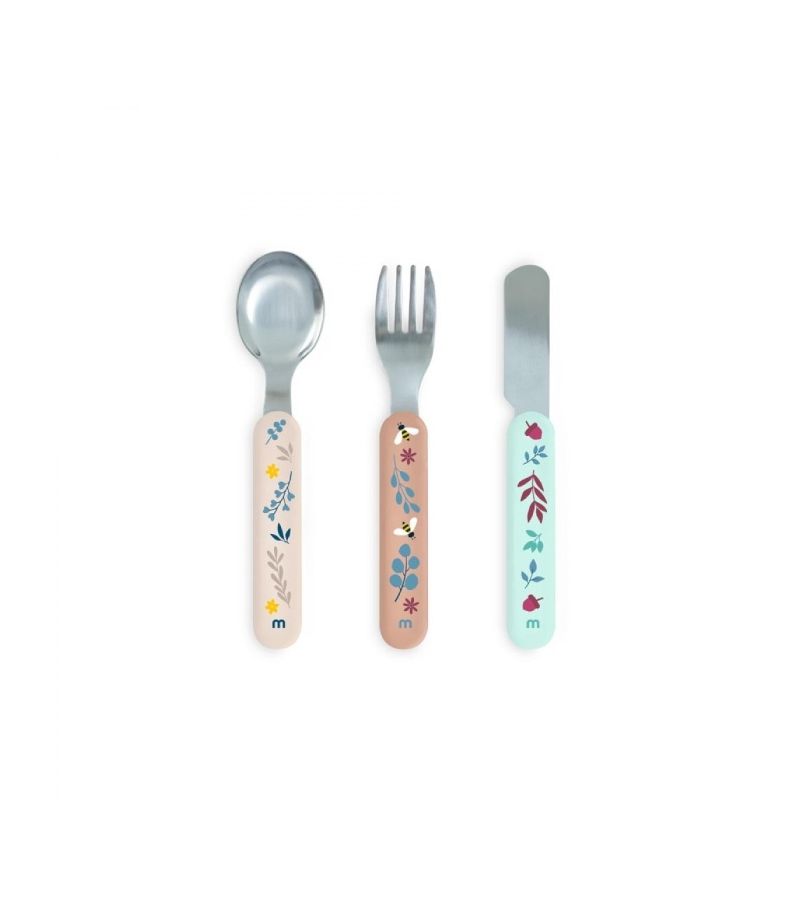 MINILAND STEEL CUTLERY SET DREAMLAND - ΣΕΤ ΜΑΧΑΙΡΟΠΙΡΟΥΝΑ 3 ΤΕΜΑΧΙΩΝ ML89752
