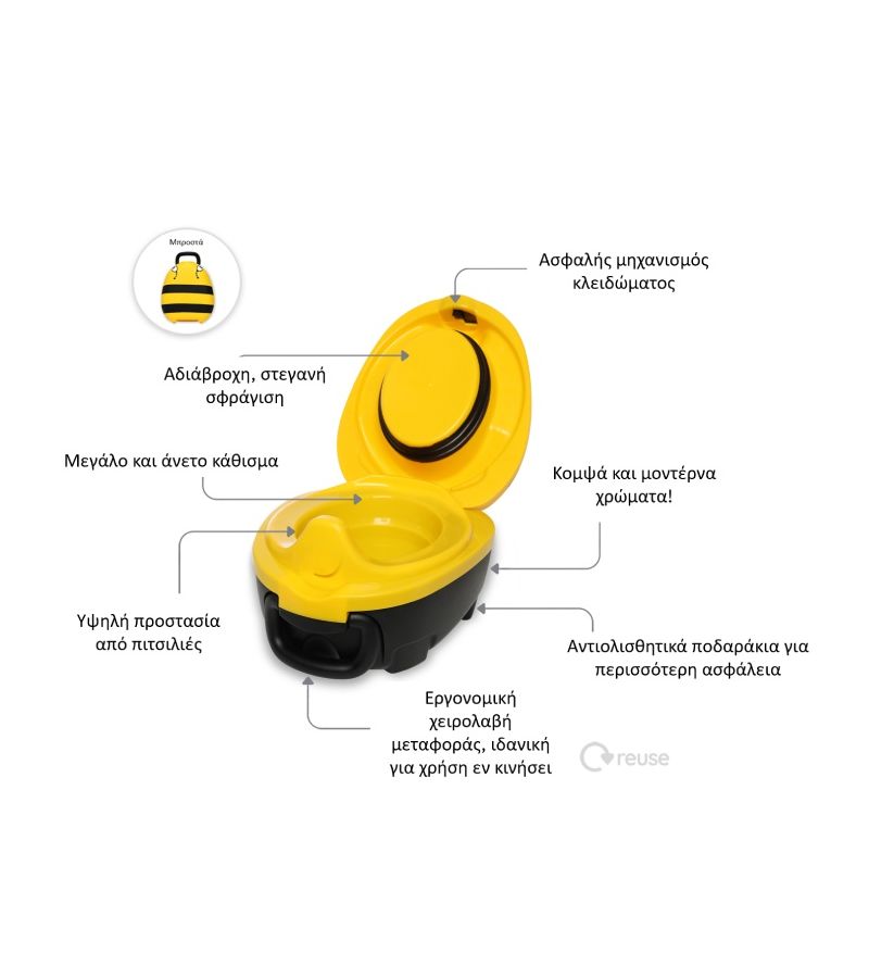 Φορητό Γιογιό My Carry Potty Μελισσούλα MCP-BB