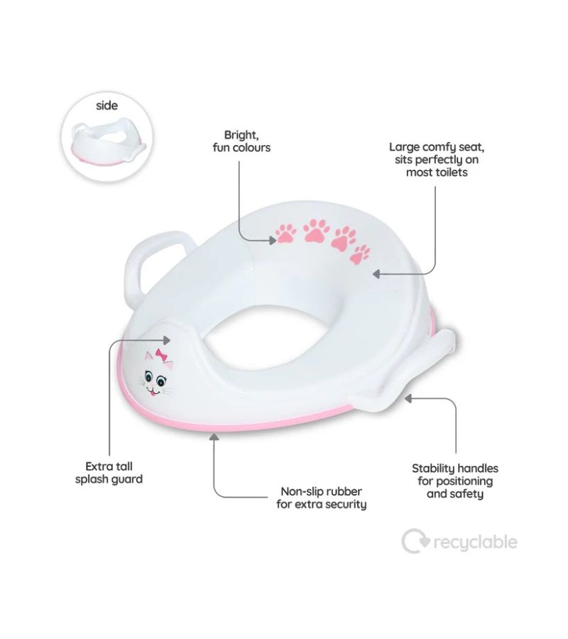 Κάθισμα Τουαλέτας My Little Trainer My Carry Potty Γατούλα Λευκό/Ροζ MLTS-CA