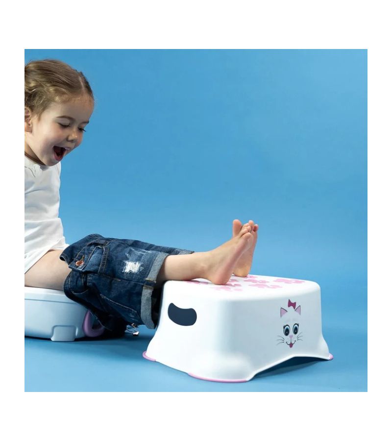 Σκαλοπάτι Βοηθητικό Τουαλέτας My Little Step Stool Γατούλα Λευκό/Ροζ MLSS-CA