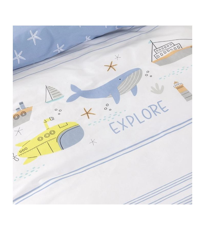 Σετ σεντόνια μονά με λάστιχο 100x200 30 ΝΙΜΑ Sea Adventure 36467