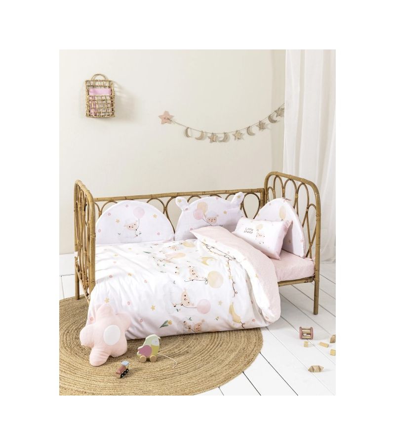 Σετ σεντόνια κούνιας με Λάστιχο 70x140 +15 NIMA Little Sheep 36415