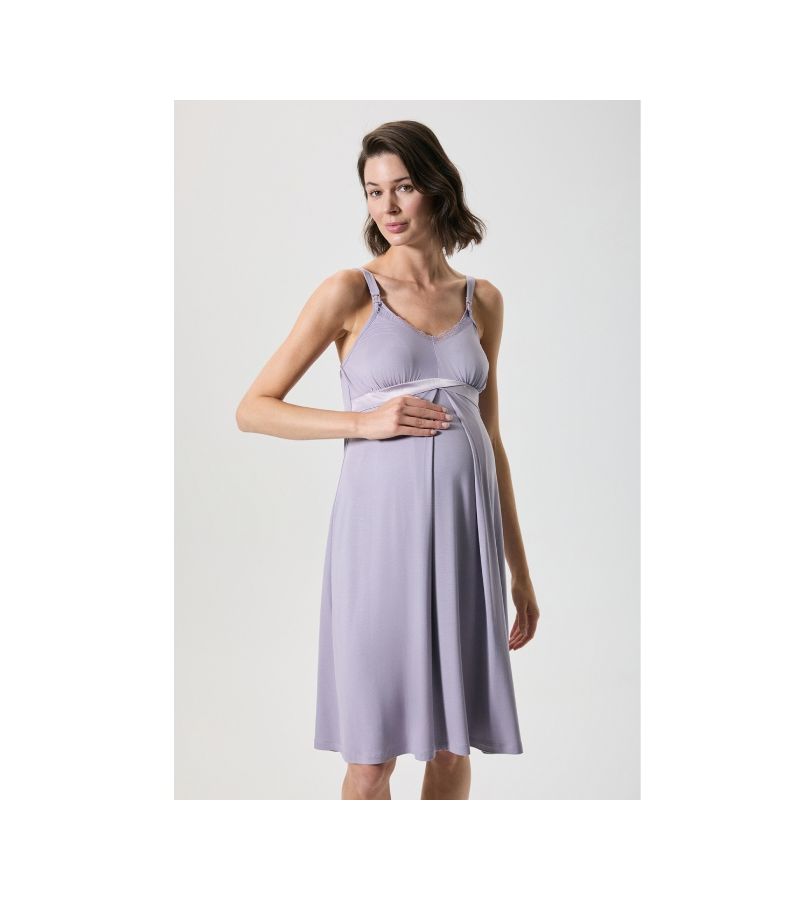 Νυχτικό θηλασμού με λεπτή ράντα CATHERINE\'S 20248CA Violet