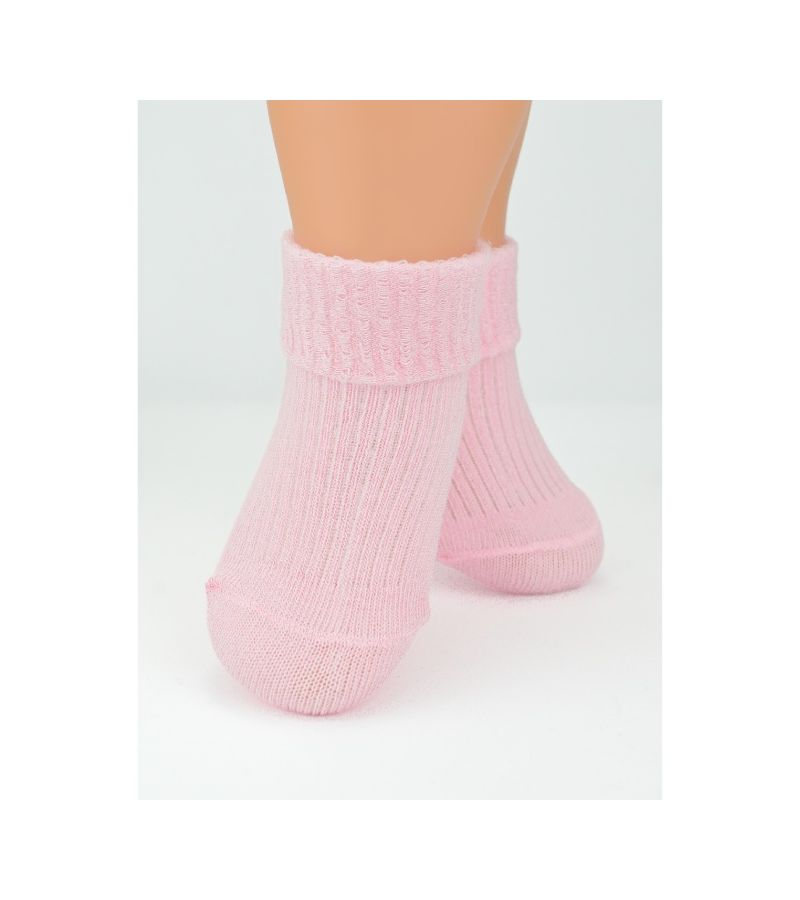 Σετ Κάλτσες Βαμβακερές με Γύρισμα NOVITI Pink SB018-U-02B