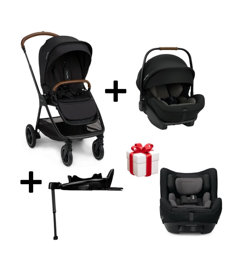 Καρότσι Nuna Triv Caviar με Κάθισμα Αυτοκινήτου Arra Next + βάση Base Next με ΔΩΡΟ κάθισμα Todl Lite (40–105cm) αξίας 389.99€