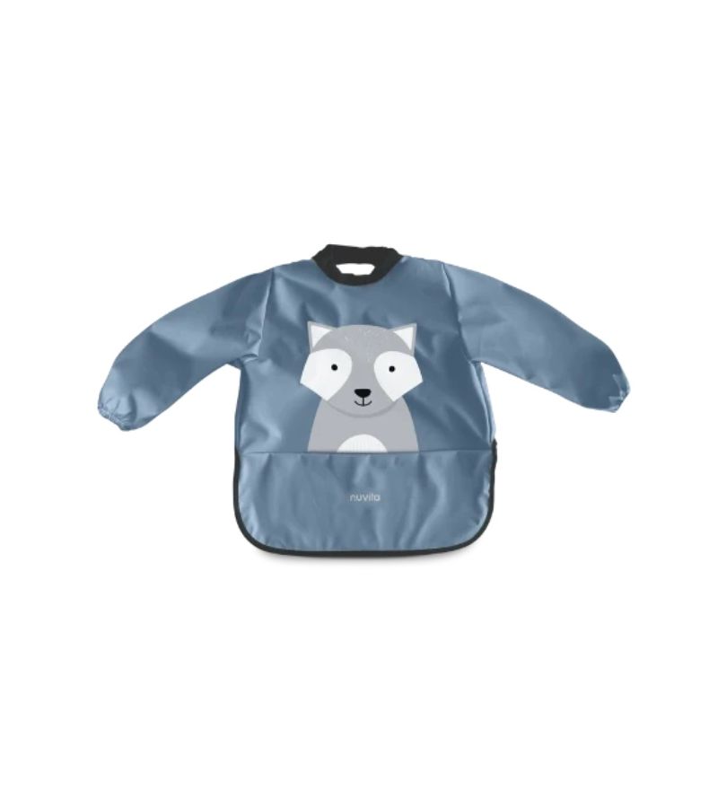 Ποδιά/σαλιάρα με μανίκια NUVITA Powder Blue NU-PPPL0148
