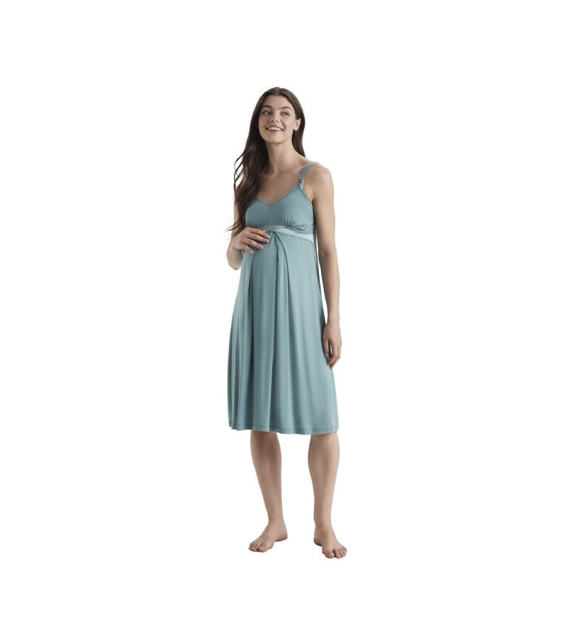 Νυχτικό θηλασμού με λεπτή ράντα CATHERINE\'S 2740CA-G Green